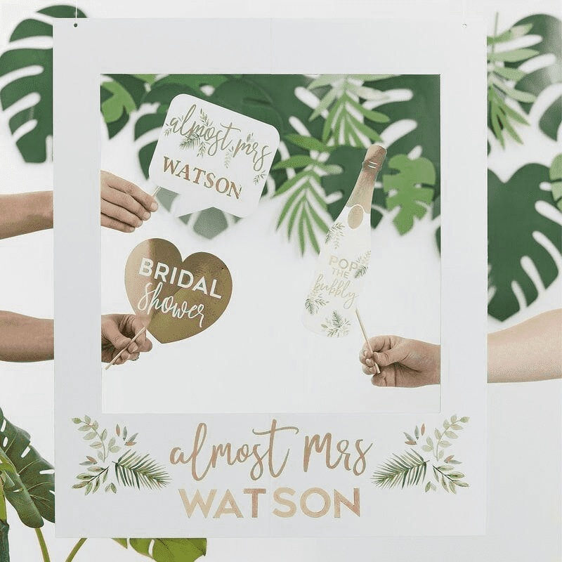 Floral JGA Almost Mrs giant photo frame including sticker sheets 60 x 70cm