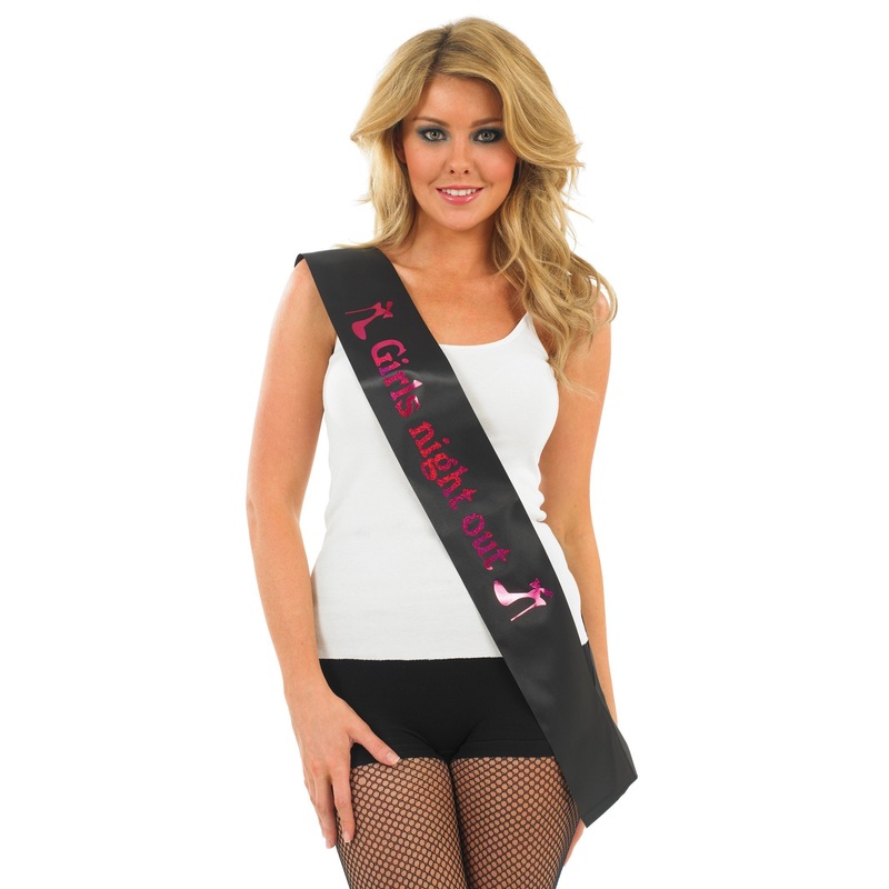 Girl’s Night Out Sash – Black and Pink