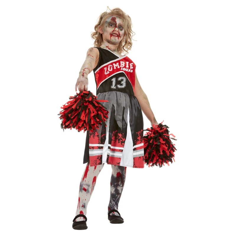 Red Zombie Cheerleader Costume – Tween