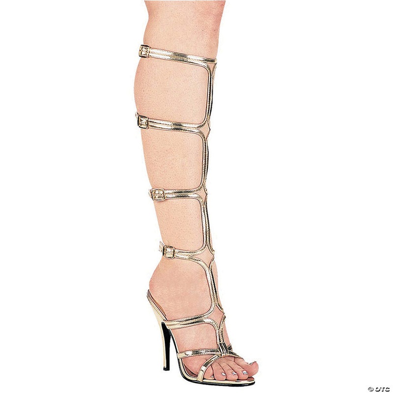 Women’s Gold Strap Up High Heel Sandal