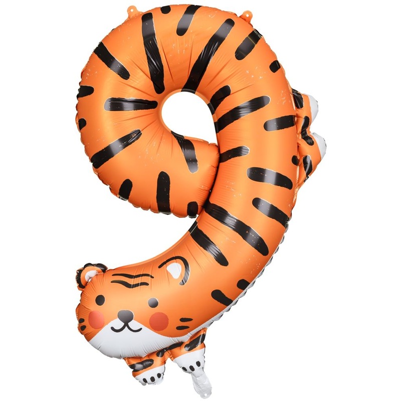 Animal world number 9 foil balloon 87cm