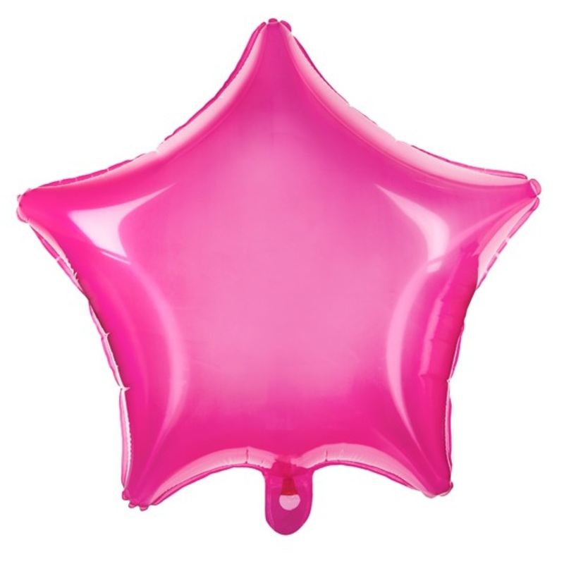 Transparent star balloon pink 48cm