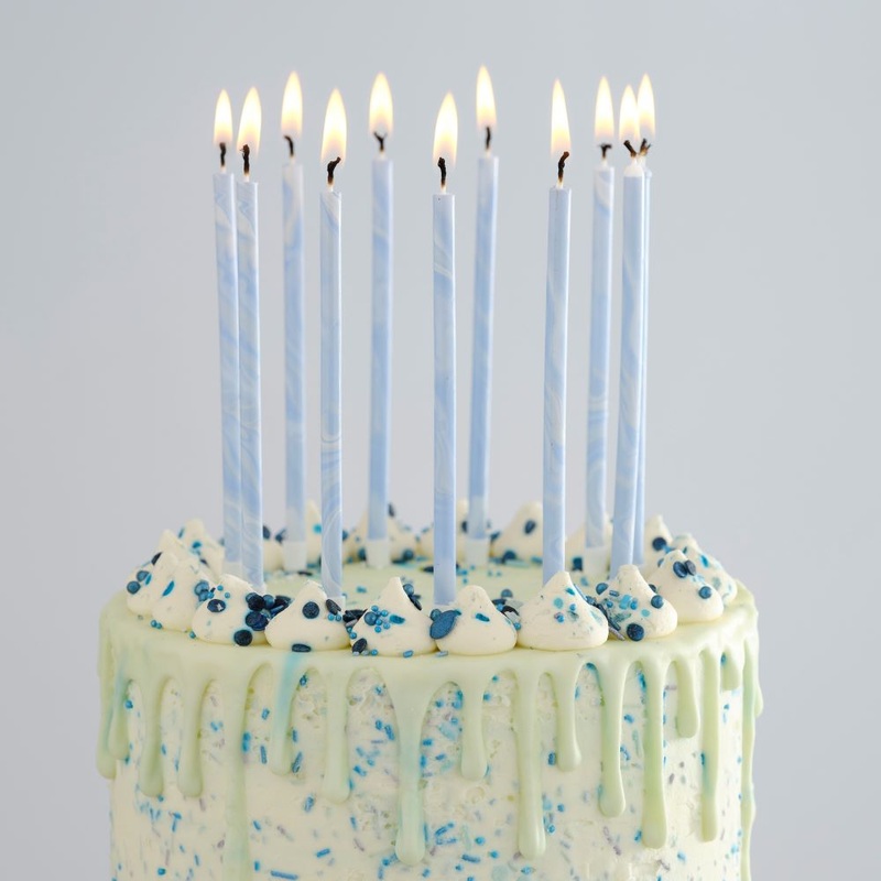 XX Blue thin stick candles XXcm